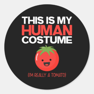 Adesivo Redondo Esta É A Minha Costuma Humana Eu Sou Mesmo Um Toma