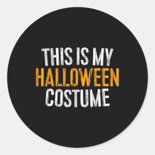 Adesivo Redondo Esta É A Minha Costume De Halloween
