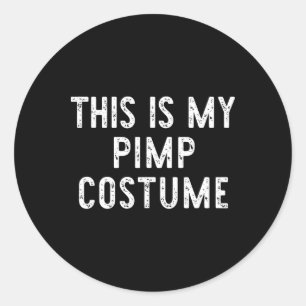 Adesivo Redondo Esta É A Minha Costume De Halloween Simples Engraç