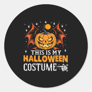 Adesivo Redondo Esta É A Minha Encostume Engraçada De Halloween