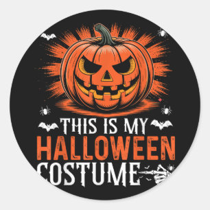 Adesivo Redondo Esta É A Minha Encostume Engraçada De Halloween