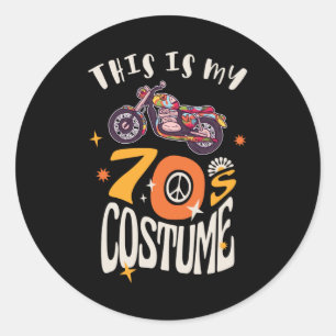 Adesivo Redondo Esta é a minha fantasia dos anos 70