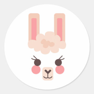 Adesivo Redondo Esta é a minha fantasia humana. Sou mesmo um Alpac
