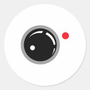 Adesivo Redondo Esta é a minha fantasia humana. Sou mesmo uma lent