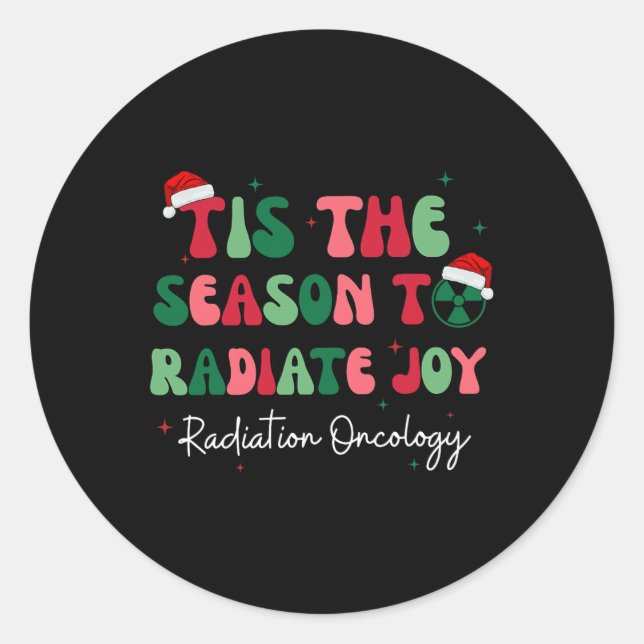 Adesivo Redondo Esta É A Razão Para Radiar A Oncologia De Radiação (Frente)