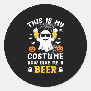 Adesivo Redondo Esta é fantasia dê cerveja boosch-cerveja hallowee