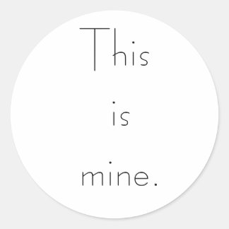 Adesivo Redondo Esta é minha.