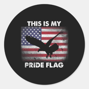 Adesivo Redondo Esta É Minha Bandeira De Orgulho Usa Americana No