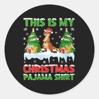 Adesivo Redondo Esta É Minha Pajama De Natal
