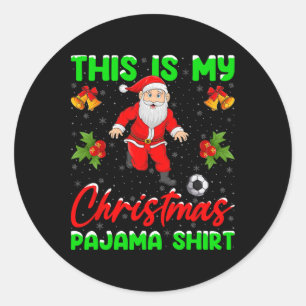 Adesivo Redondo Esta É Minha Roupa De Natal O Papai Noel Jogando F