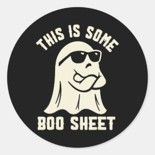 Adesivo Redondo Esta É Uma Brincadeira De Fantasmas De Boo Sheet H
