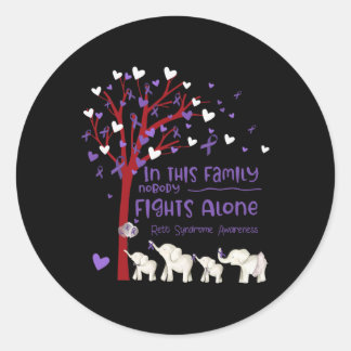 Adesivo Redondo Esta Família Ninguém Luta Sozinha Contra A Síndrom