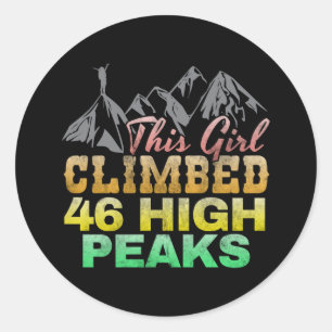 Adesivo Redondo Esta Garota Subiu 46 Picos Altos