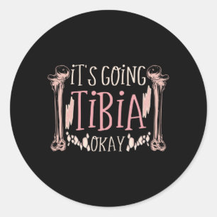 Adesivo Redondo Está Indo Para A Tibia, Está Engraçado.
