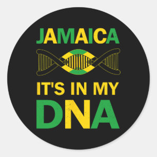 Adesivo Redondo Está no Dia da Independência do Meu Dna Jamaicano