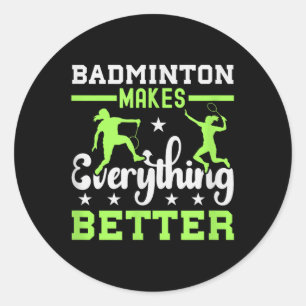 Adesivo Redondo Está No Meu Dna Badminton Shuttle Racket Badminton