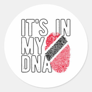 Adesivo Redondo Está No Meu Dna Bandeira De Trinidad E Tobago Orgu