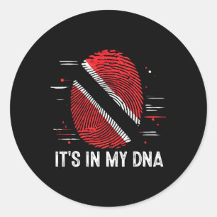 Adesivo Redondo Está No Meu Dna Bandeira De Trinidad E Togo Orgulh