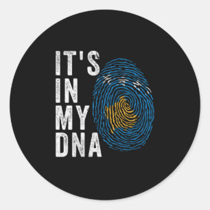Adesivo Redondo Está no meu DNA - Bandeira do Kosovo