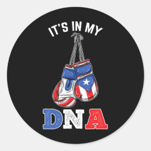 Adesivo Redondo Está No Meu Dna Puerto Rican Boxing