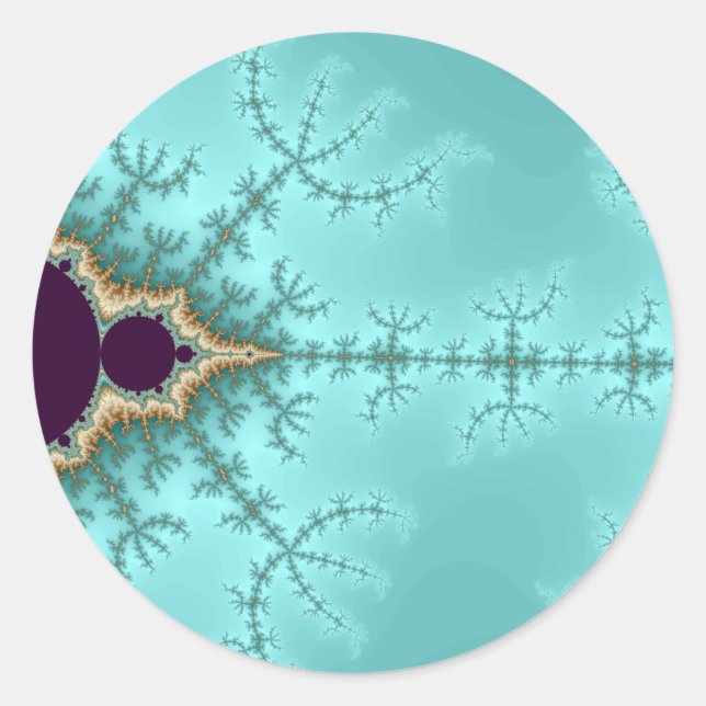 Adesivo Redondo Está se espalhando - Fractal (Frente)