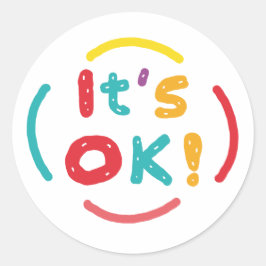 Adesivo Redondo Está tudo bem!