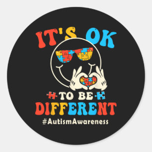 Adesivo Redondo Está Tudo Bem A Diferentes Autismos, O Espírito Do