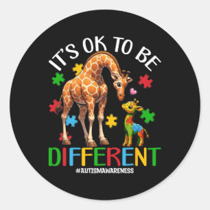 Adesivo Redondo Está Tudo Bem Ser Diferente Autismo Sensibilização