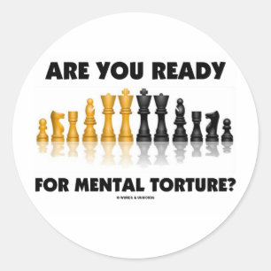 Adesivo Redondo Está você pronto para a tortura mental? (Grupo d