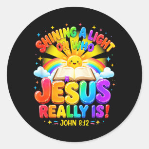 Adesivo Redondo Estação de Iluminação Revelando Quem é Jesus