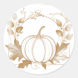 Adesivo Redondo Estação de Pumpkin: Queda