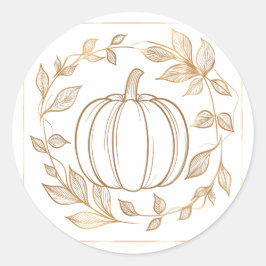 Adesivo Redondo Estação de Pumpkin: Queda