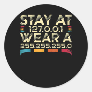 Adesivo Redondo Estada De Memória De Engenheiro De Codificação 