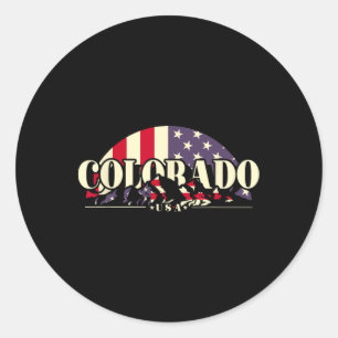 Adesivo Redondo Estado americano do Colorado