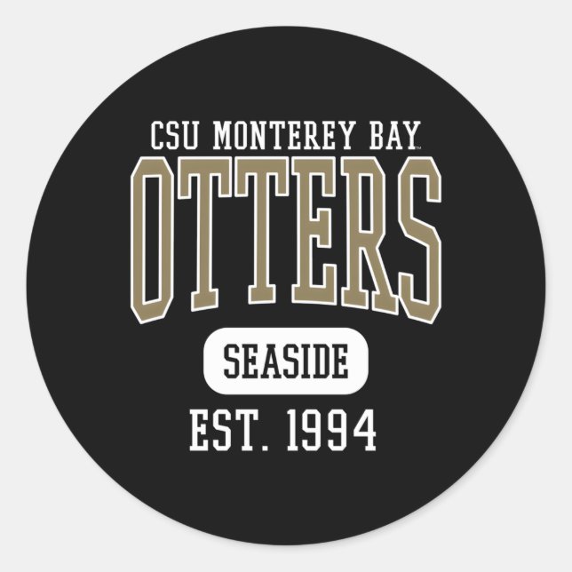 Adesivo Redondo Estado Cal Monterey Bay Csumb Otters Data Final (Frente)