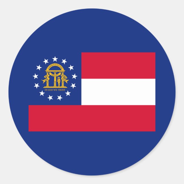 Adesivo Redondo Estado da Geórgia - Design (Frente)