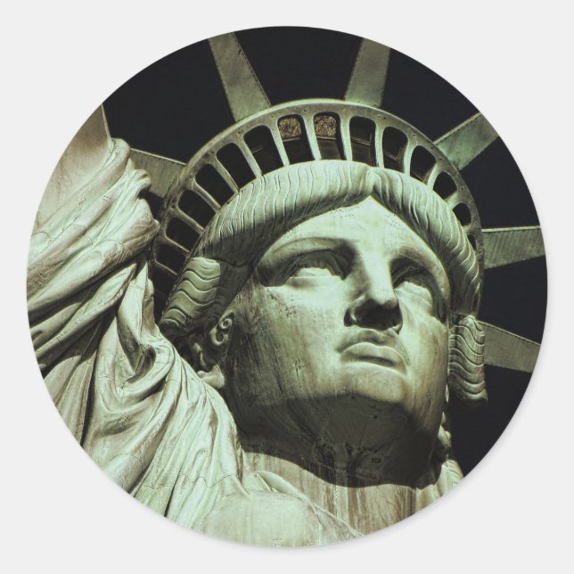 Adesivo Redondo Estado da Liberdade (Frente)