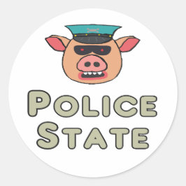 Adesivo Redondo Estado da Polícia