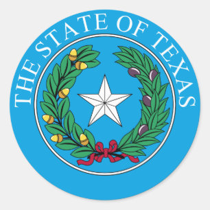 Adesivo Redondo Estado do Texas