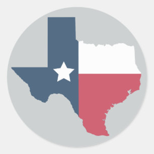 Adesivo Redondo Estado do Texas - Stickers