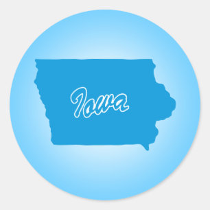 Adesivo Redondo Estado Iowa
