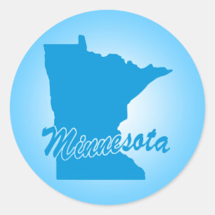 Adesivo Redondo Estado Minnesota