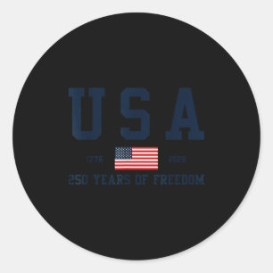 Adesivo Redondo Estados Unidos 250 anos de liberdade 1776 2026 ani