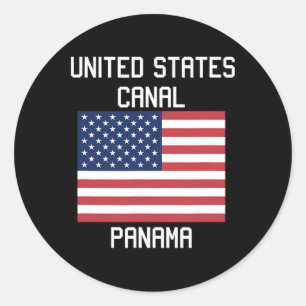 Adesivo Redondo Estados Unidos Canal Canal do Panamá Trump 2025 Hu