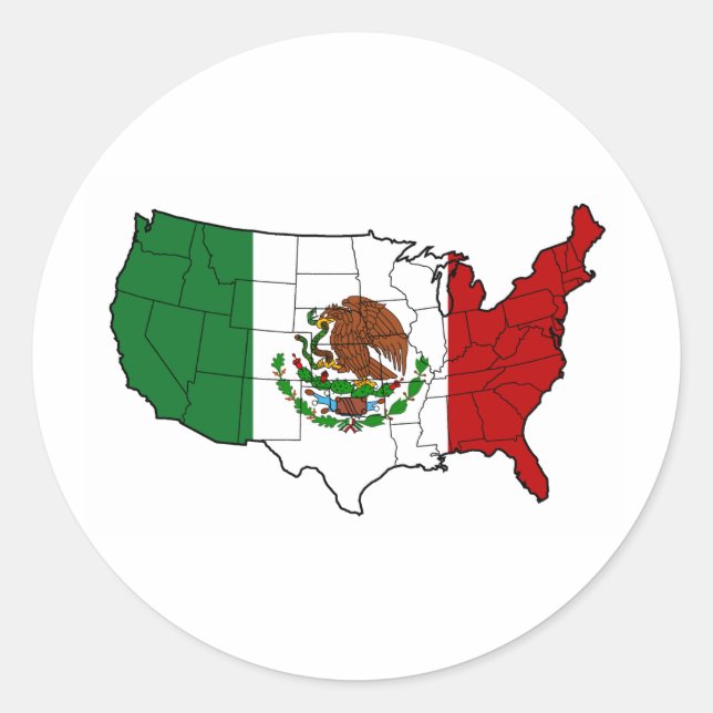 Adesivo Redondo Estados Unidos do México (Frente)
