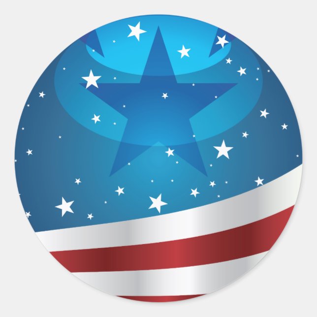 Adesivo Redondo Estados Unidos Patriot Stickers (Frente)