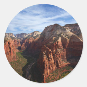 Adesivo Redondo Estados Unidos, Utah, Parque Nacional Zion