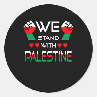 Adesivo Redondo Estamos Com A Palestina