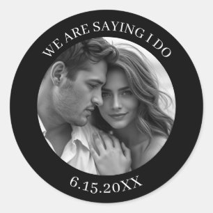 Adesivo Redondo Estamos dizendo que eu faço   Casamento Salvar a D