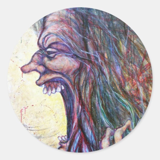 Adesivo Redondo Estamos prontos para ser o pano de fundo (Frente)